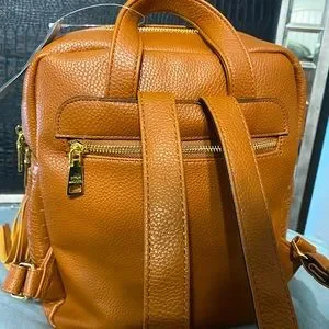 Steve Madden  Women\'s Cognac Backpack with Tassel detail Steve Madden | Bags | Steve Madden Cognac Btampa Logo Tassel  main image 3